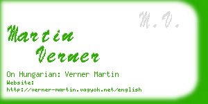 martin verner business card